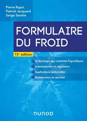 Couverture du produit · Formulaire du froid - 15e éd.