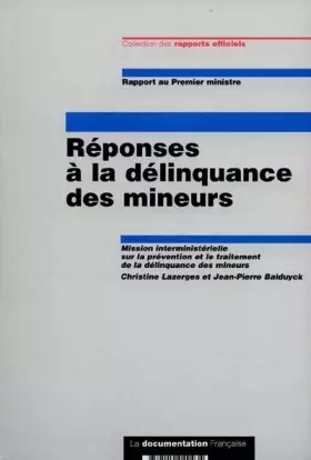 Couverture du produit · Réponses à la délinquance des mineurs