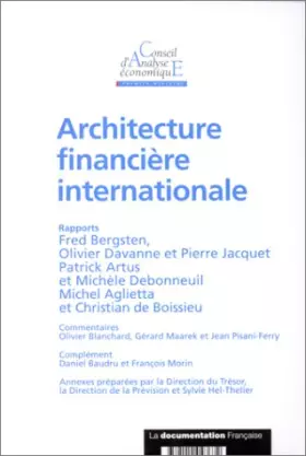 Couverture du produit · Architecture financière internationale