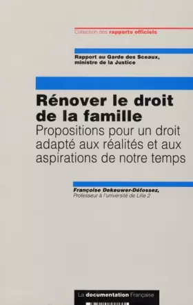 Couverture du produit · Rénover le droit de la famille