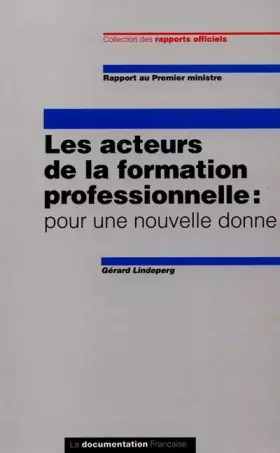 Couverture du produit · Les acteurs de la formation professionnelle