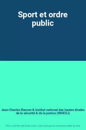 Couverture du produit · Sport et ordre public