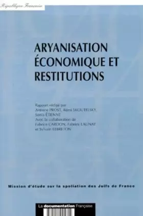 Couverture du produit · Aryanisation économique et restitution
