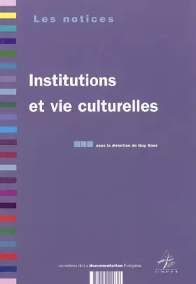Couverture du produit · Institutions et vie culturelles