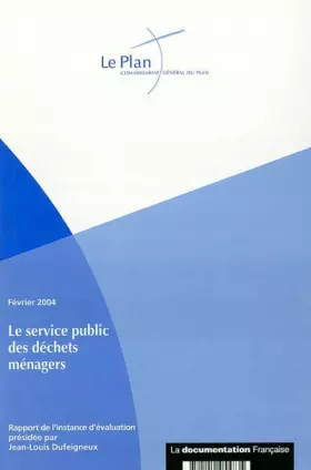 Couverture du produit · Le service public des déchets ménagers