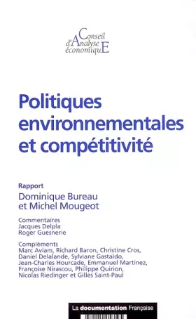 Couverture du produit · Politiques environnementales et compétitivité