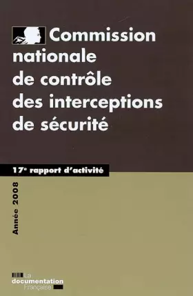 Couverture du produit · Commission nationale de contrôle des interceptions de sécurité