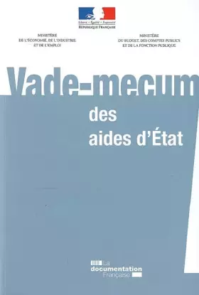 Couverture du produit · Vade-mecum des aides d'état