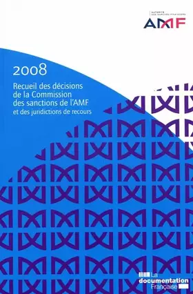 Couverture du produit · Recueil des décisions de la commission des sanctions de l'amf