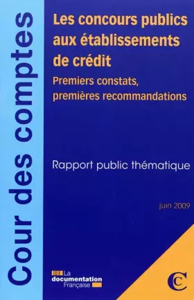 Couverture du produit · Les concours publics aux établissements de crédit