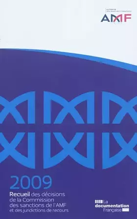 Couverture du produit · Jurisprudence de la commission des sanctions de l'amf 2009