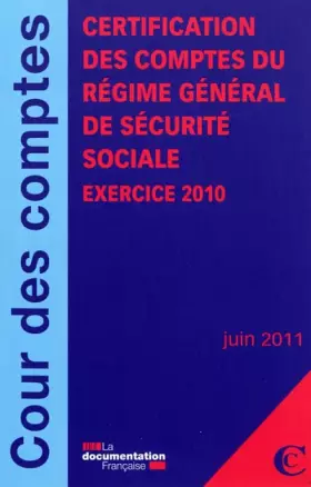 Couverture du produit · Certification des comptes du régime général de sécurité sociale
