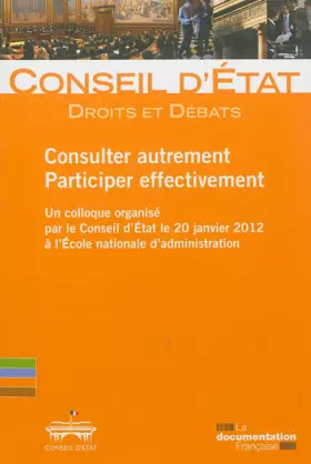 Couverture du produit · Consulter autrement - Participer effectivement