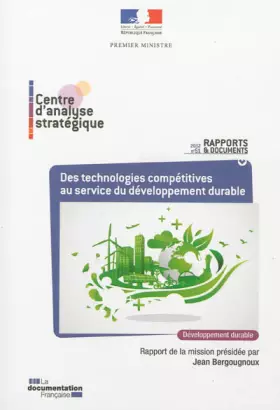 Couverture du produit · Des technologies compétitives au service du développement durable