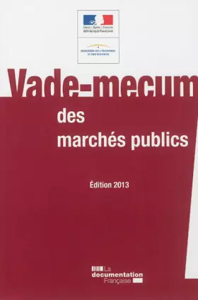 Couverture du produit · Vade-mecum des marchés publics