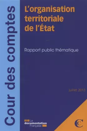 Couverture du produit · Organisation territoriale de l'état