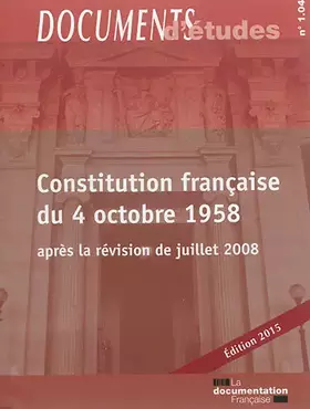 Couverture du produit · La constitution française du 4 octobre 1958