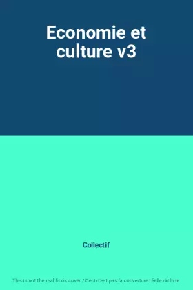 Couverture du produit · Economie et culture v3