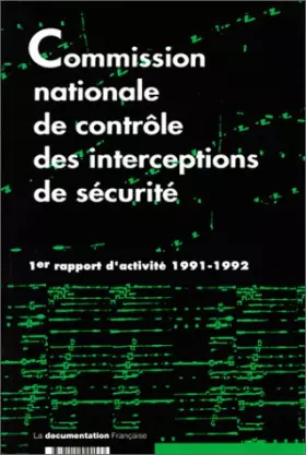 Couverture du produit · Commission Nationale de Controle des Interceptions de Securite