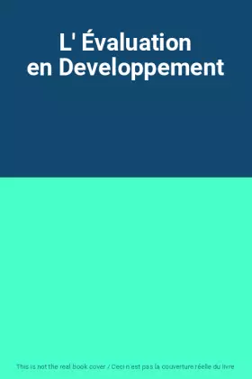 Couverture du produit · L' Évaluation en Developpement
