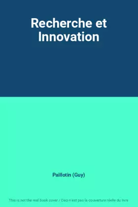 Couverture du produit · Recherche et Innovation