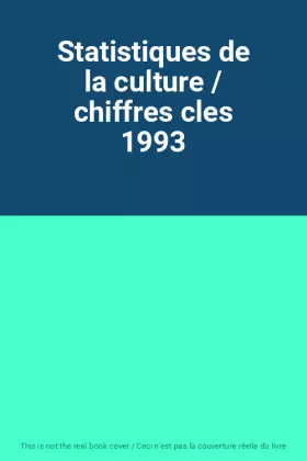Couverture du produit · Statistiques de la culture / chiffres cles 1993