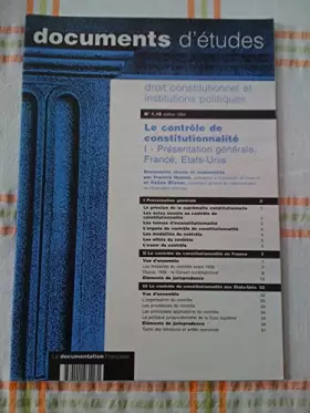 Couverture du produit · Documents d'études