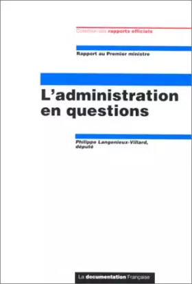 Couverture du produit · L'ADMINISTRATION EN QUESTIONS