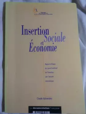Couverture du produit · Insertion sociale et économie: Rapport d'étape
