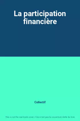 Couverture du produit · La participation financière