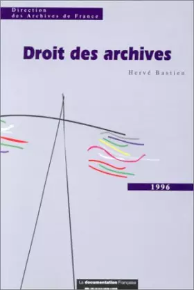 Couverture du produit · DROIT DES ARCHIVES