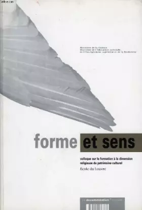 Couverture du produit · Forme et sens