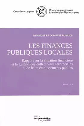 Couverture du produit · Les finances publiques locales