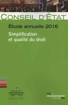 Couverture du produit · Simplification et qualité du droit