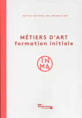 Couverture du produit · Métiers d'art - Formation initiale