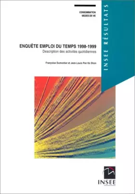 Couverture du produit · Enquête et emploi du temps, 1998-1999