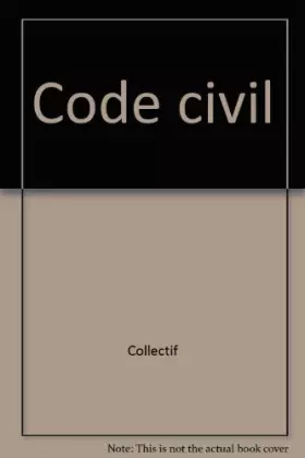 Couverture du produit · Code civil