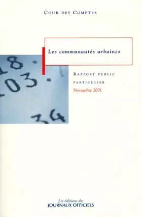 Couverture du produit · Communautés urbaines (2110752335)