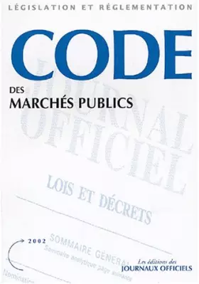Couverture du produit · Code des marches publics