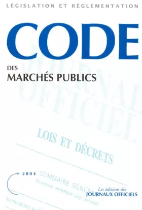 Couverture du produit · Code des marchés publics