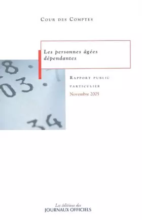 Couverture du produit · Les personnes âgées dépendantes
