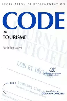 Couverture du produit · Code du Tourisme
