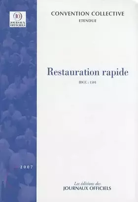 Couverture du produit · Restauration rapide - Brochure 3245