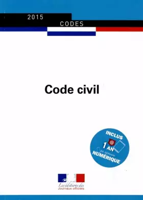 Couverture du produit · Code civil - Textes à jour au 20 août 2015