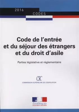 Couverture du produit · Code de l'entrée et du séjour des étrangers et droit d'asile