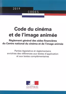 Couverture du produit · Code du cinéma et de l'image animée
