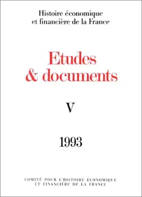 Couverture du produit · Etudes et documents, tome V
