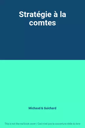 Couverture du produit · Stratégie à la comtes