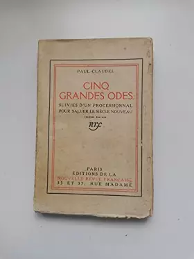 Couverture du produit · Cinq Grandes Odes