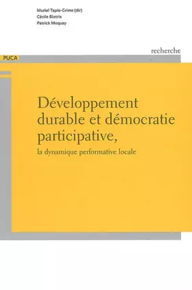 Couverture du produit · Développement durable et démocratie participative: La dynamique performative locale
